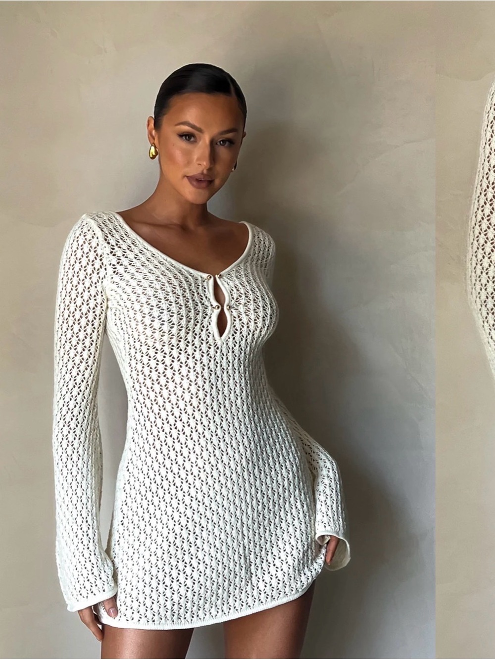 Meshki Kayleigh Crochet Mini Swim Coverup